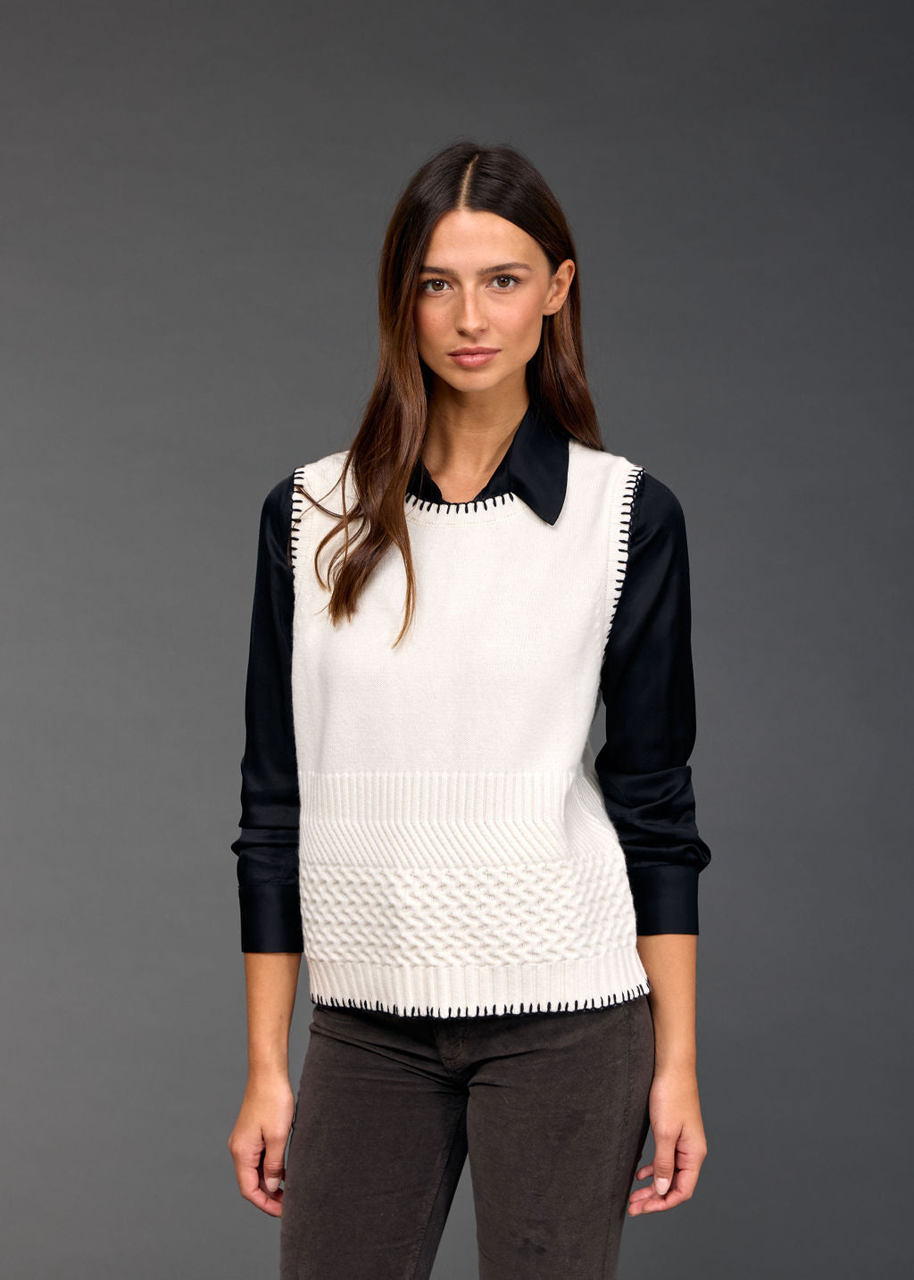 DEBARDEUR EN MAILLE JESSY CREME