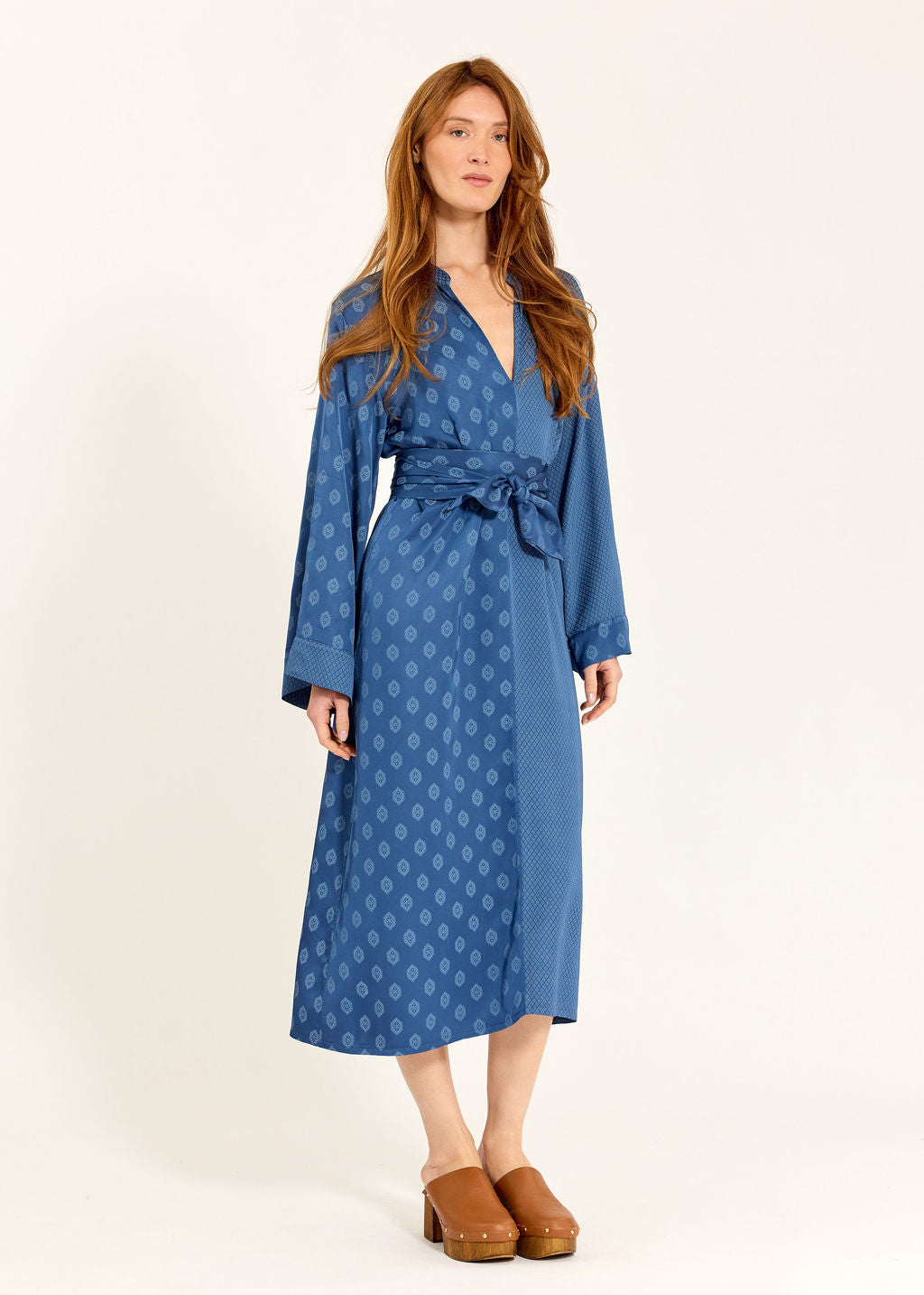 ROBE MIDI BI-IMPRIMÉE AMAYA OCEAN