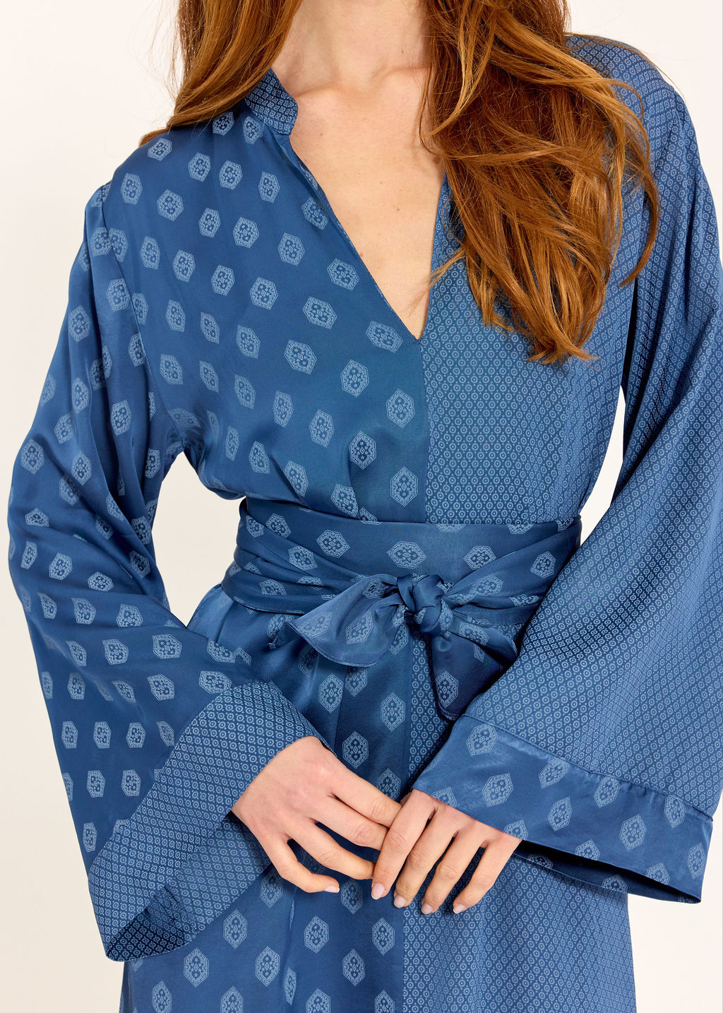 ROBE MIDI BI-IMPRIMÉE AMAYA OCEAN