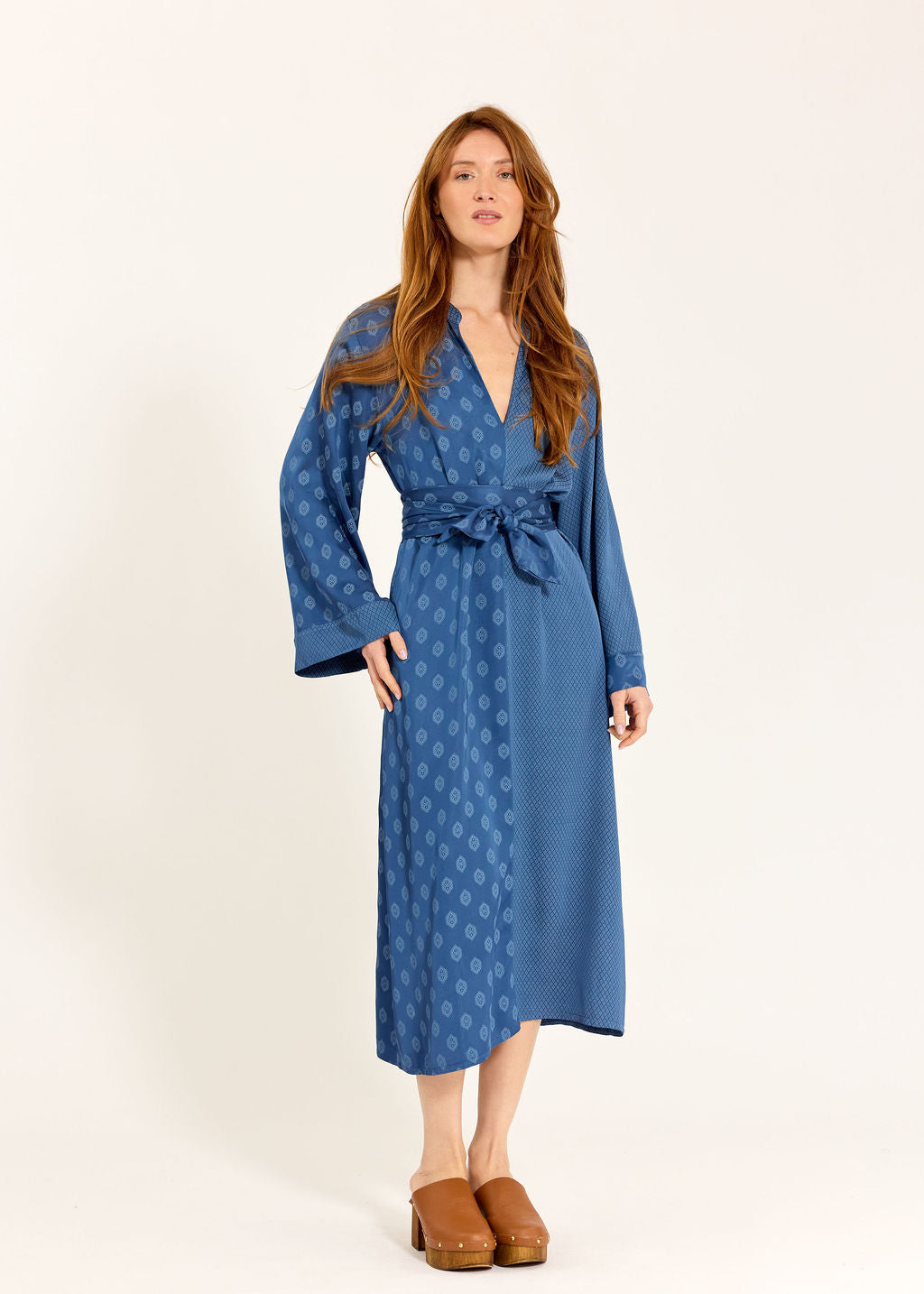 ROBE MIDI BI-IMPRIMÉE AMAYA OCEAN