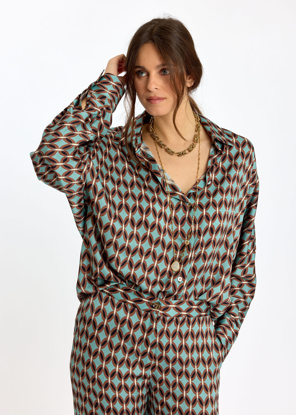 CHEMISE SOUPLE IMPRIMÉE JULIE CRAVATE