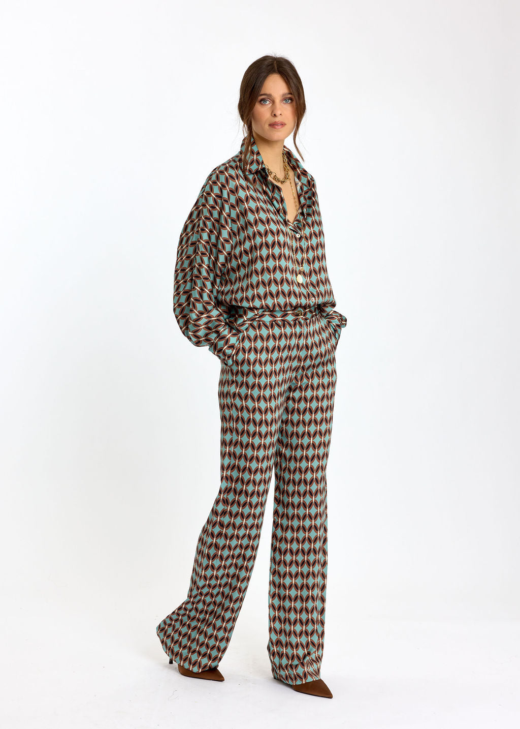 CHEMISE SOUPLE IMPRIMÉE JULIE CRAVATE