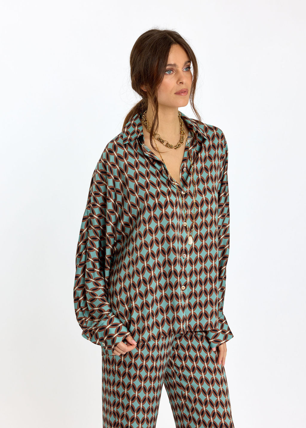 CHEMISE SOUPLE IMPRIMÉE JULIE CRAVATE