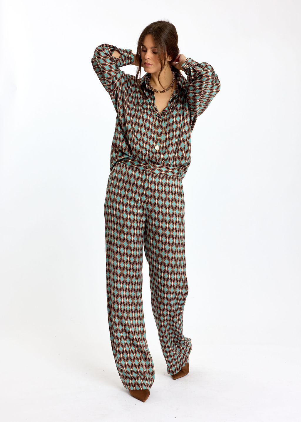 CHEMISE SOUPLE IMPRIMÉE JULIE CRAVATE