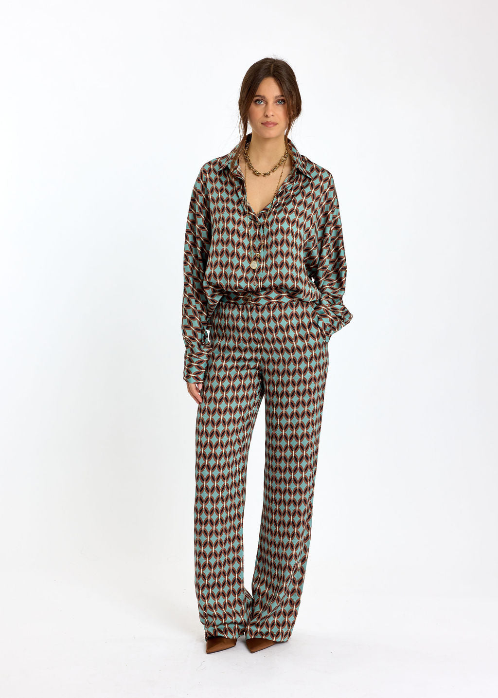 CHEMISE SOUPLE IMPRIMÉE JULIE CRAVATE