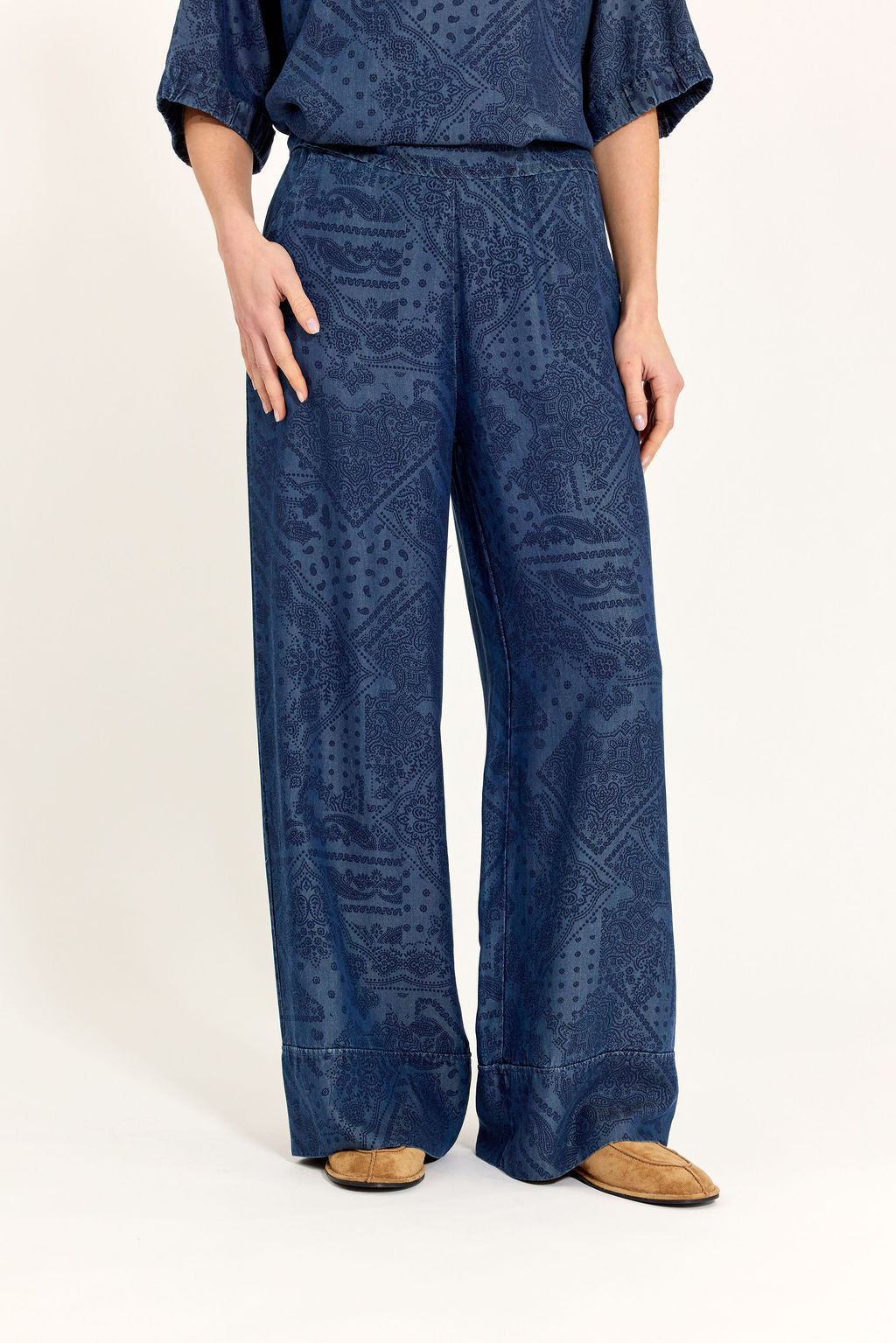 PANTALON FLUIDE EN LYOCELL DENIM IMPRIMÉ MAC DENIM