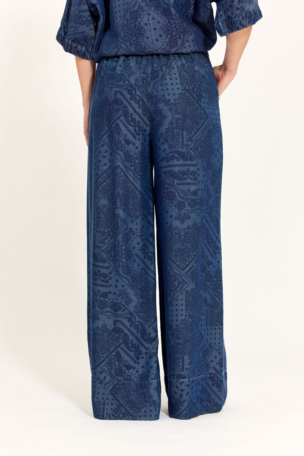 PANTALON FLUIDE EN LYOCELL DENIM IMPRIMÉ MAC DENIM