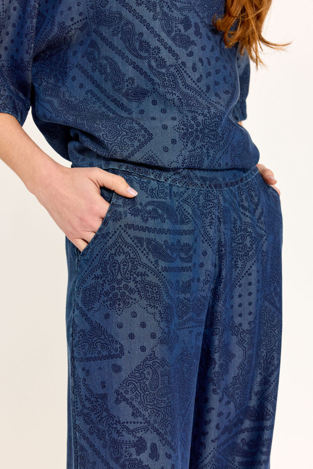 PANTALON FLUIDE EN LYOCELL DENIM IMPRIMÉ MAC DENIM