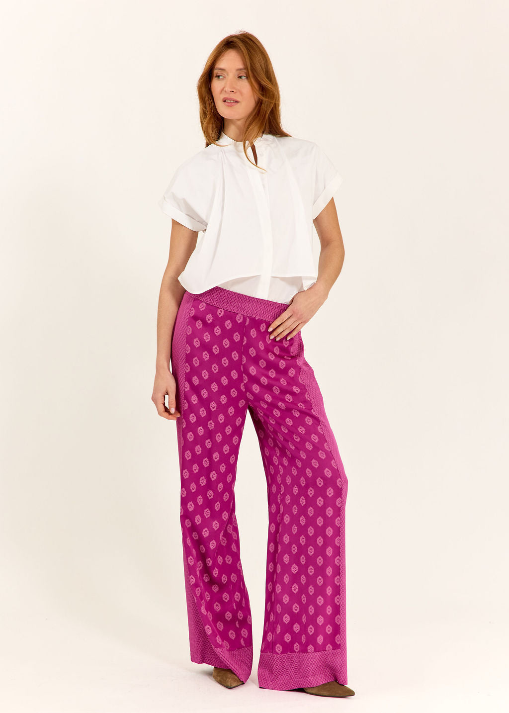 PANTALON 7/8IÈME BI-IMPRIMÉ TON SUR TON MIRI PINKY