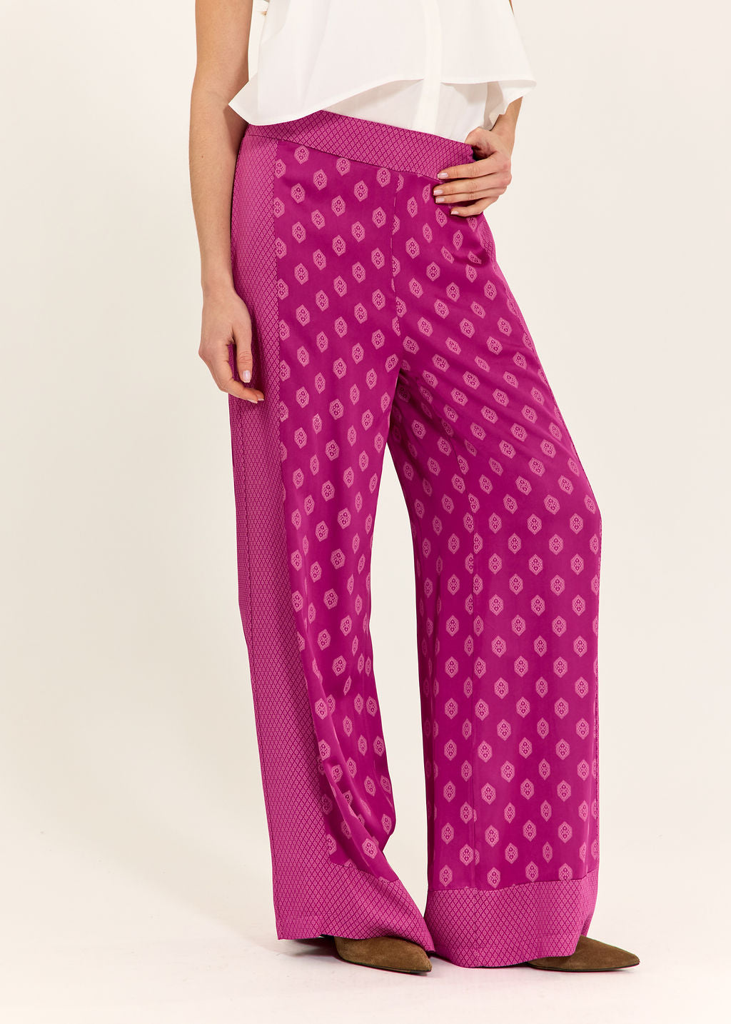 PANTALON 7/8IÈME BI-IMPRIMÉ TON SUR TON MIRI PINKY