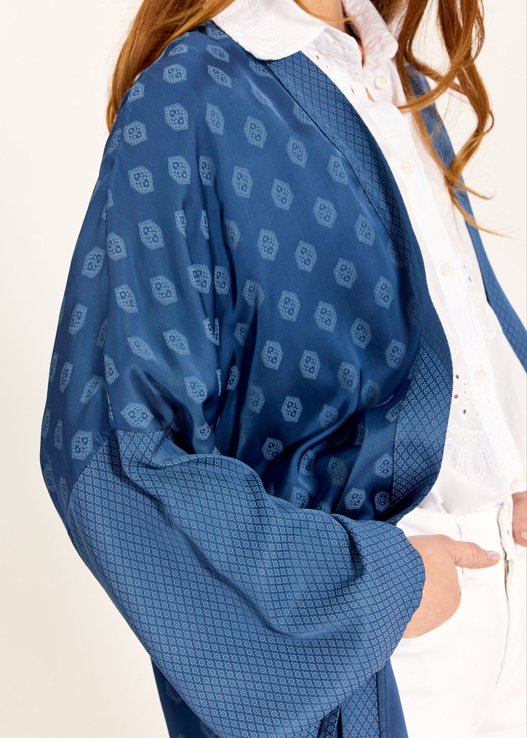 KIMONO LONG BI-IMPRIMÉ TON SUR TON NOAH OCEAN