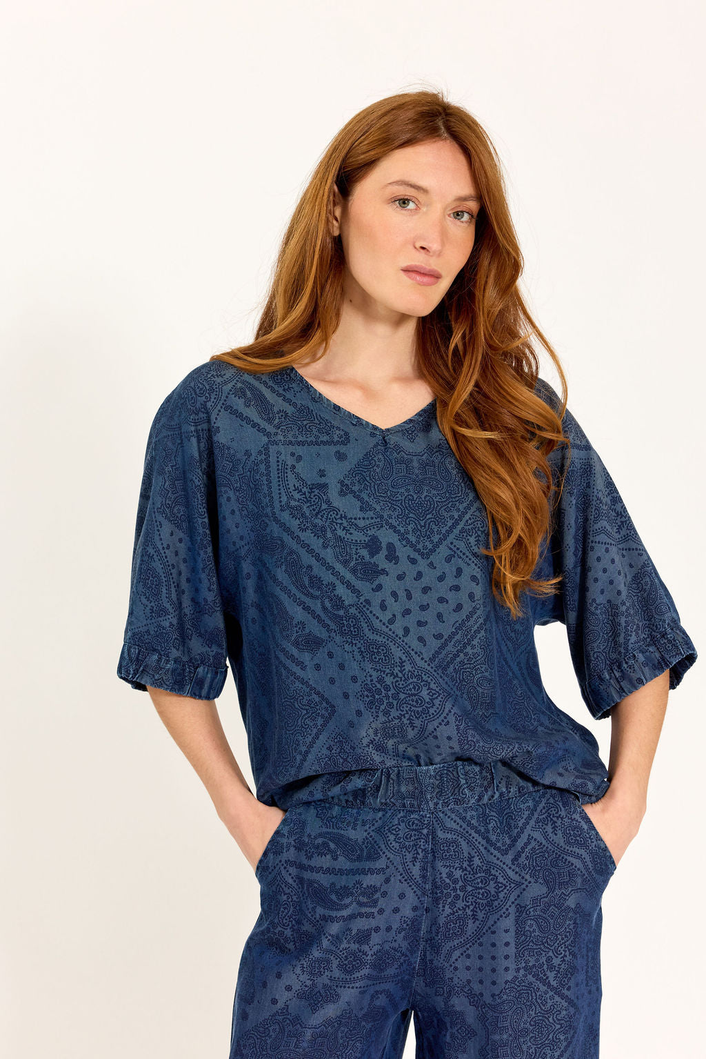 TOP EN LYOCELL DENIM IMPRIMÉ REMO DENIM