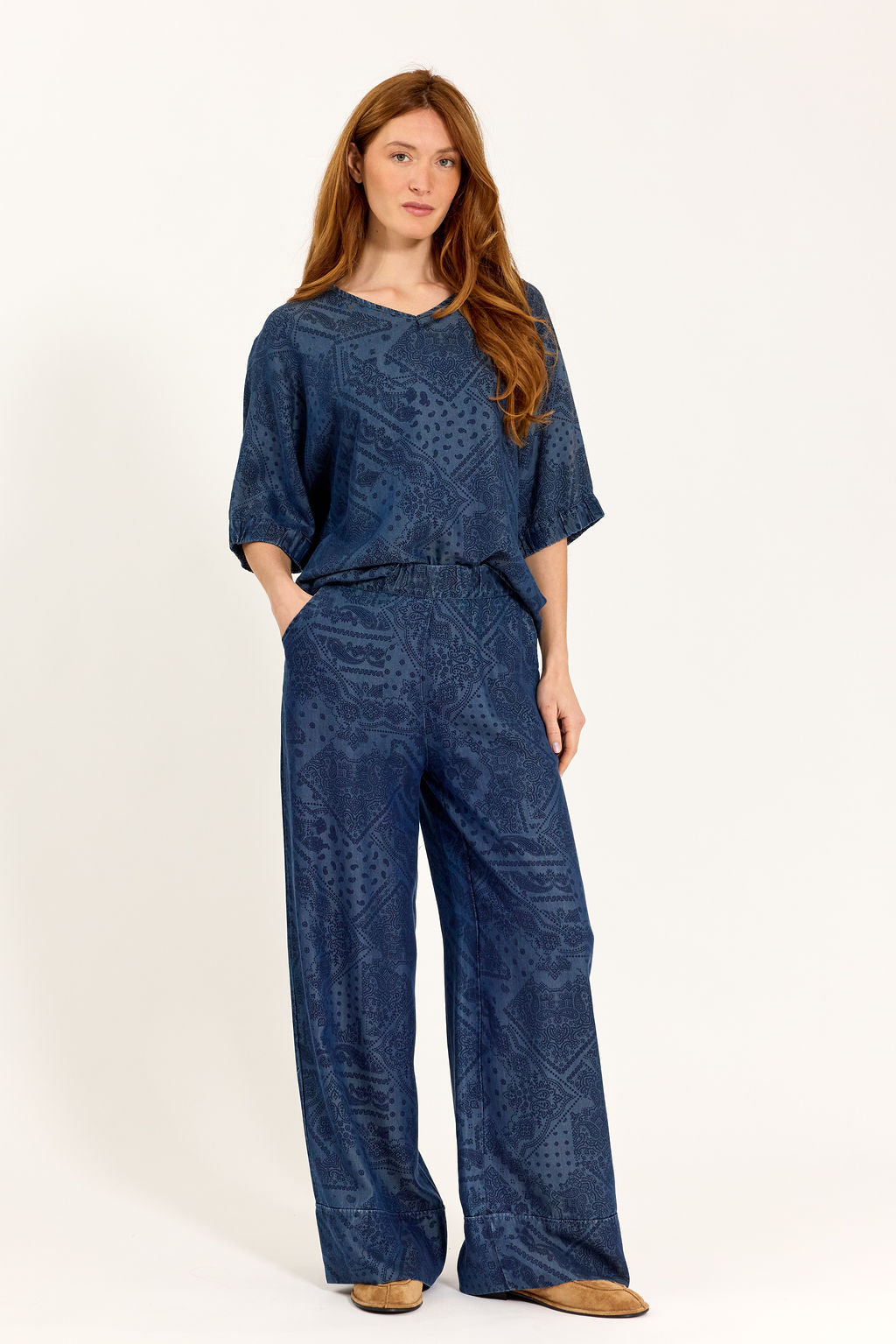TOP EN LYOCELL DENIM IMPRIMÉ REMO DENIM