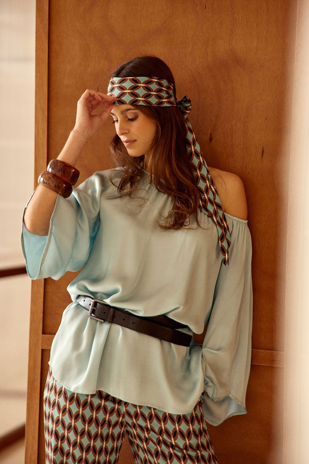 TUNIQUE ELASTIQUÉE AUX ÉPAULES SITA SKY