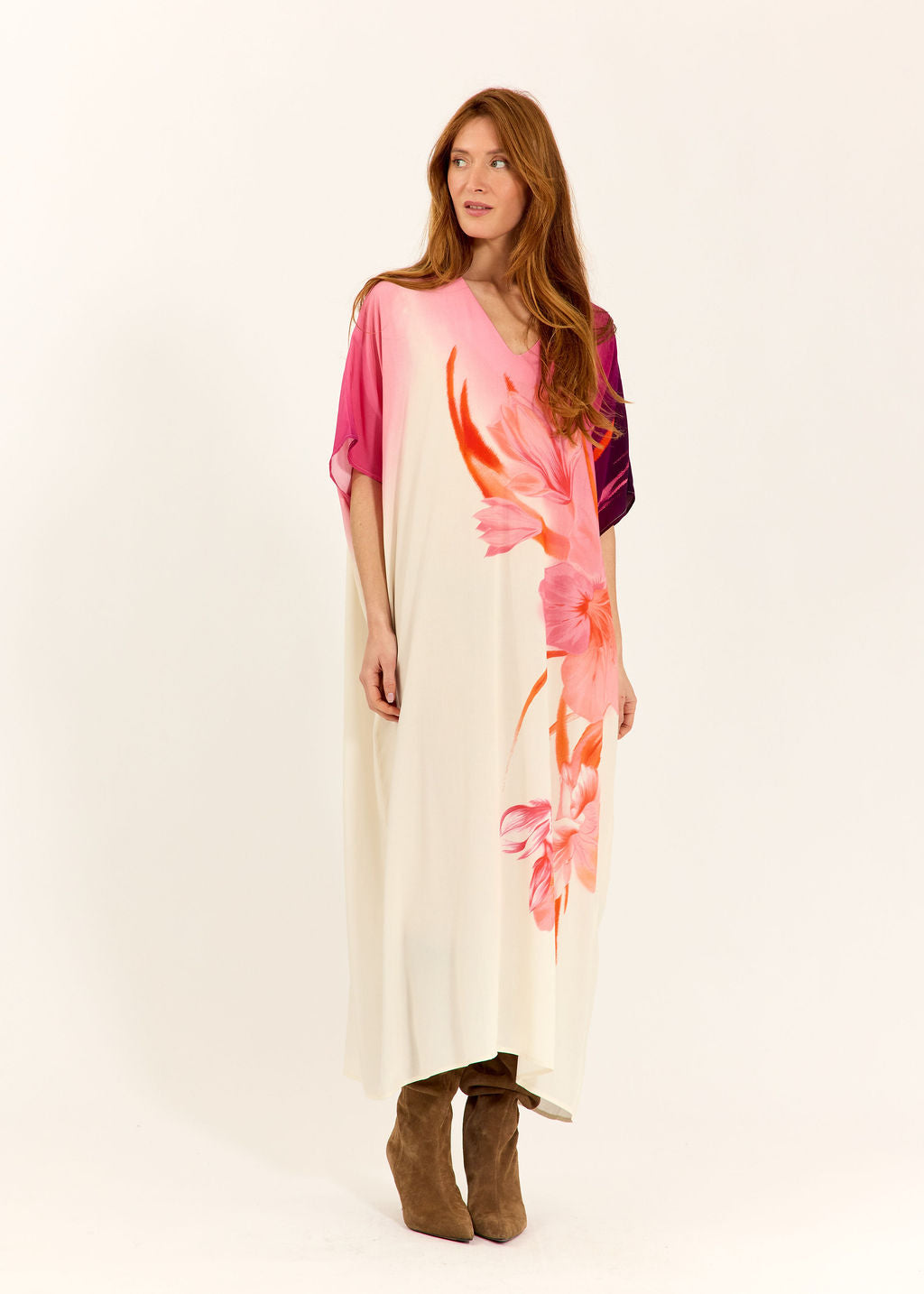 ROBE STYLE CAFTAN IMPRIMÉE ALBA FLOWER