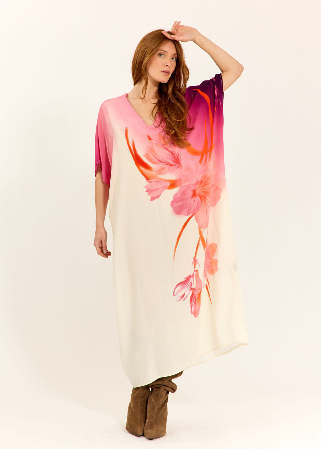 ROBE STYLE CAFTAN IMPRIMÉE ALBA FLOWER