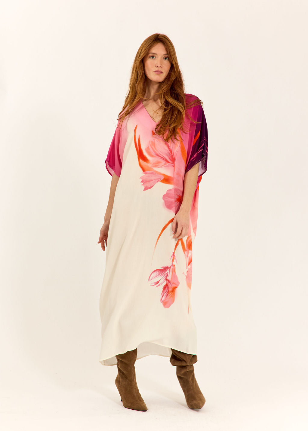 ROBE STYLE CAFTAN IMPRIMÉE ALBA FLOWER