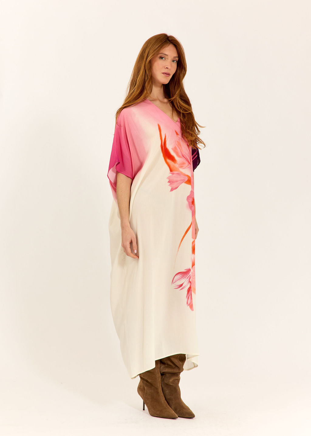 ROBE STYLE CAFTAN IMPRIMÉE ALBA FLOWER