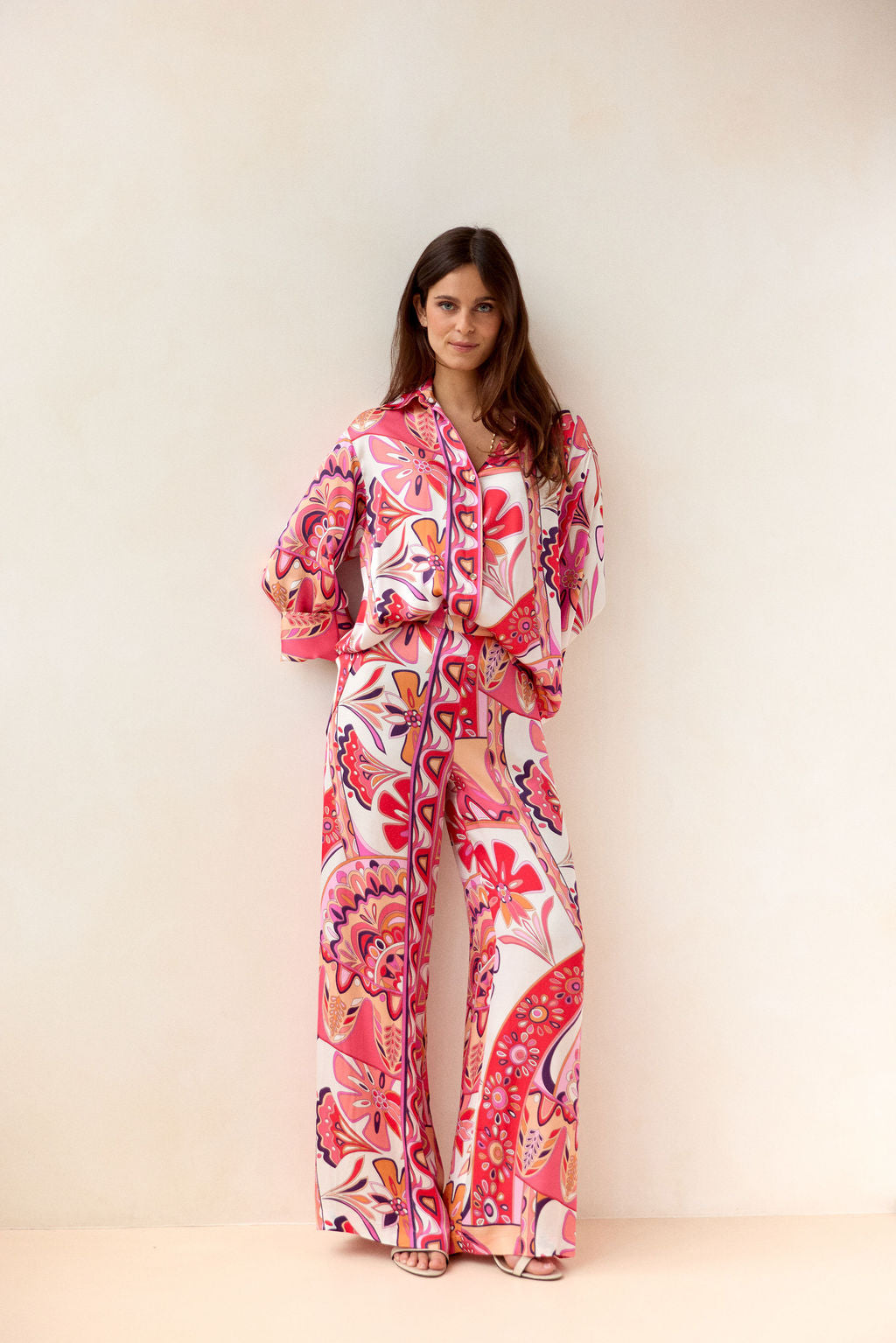 CHEMISE IMPRIMÉE À LARGE POIGNET ELIAM ROSA