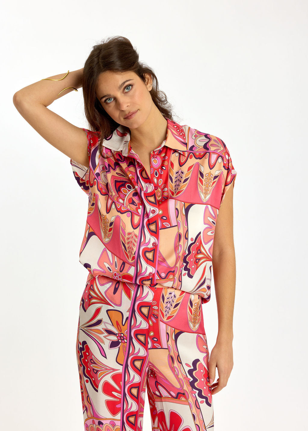 CHEMISE SANS MANCHES IMPRIMÉE SAB ROSA