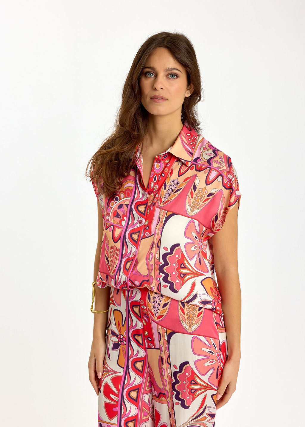 CHEMISE SANS MANCHES IMPRIMÉE SAB ROSA