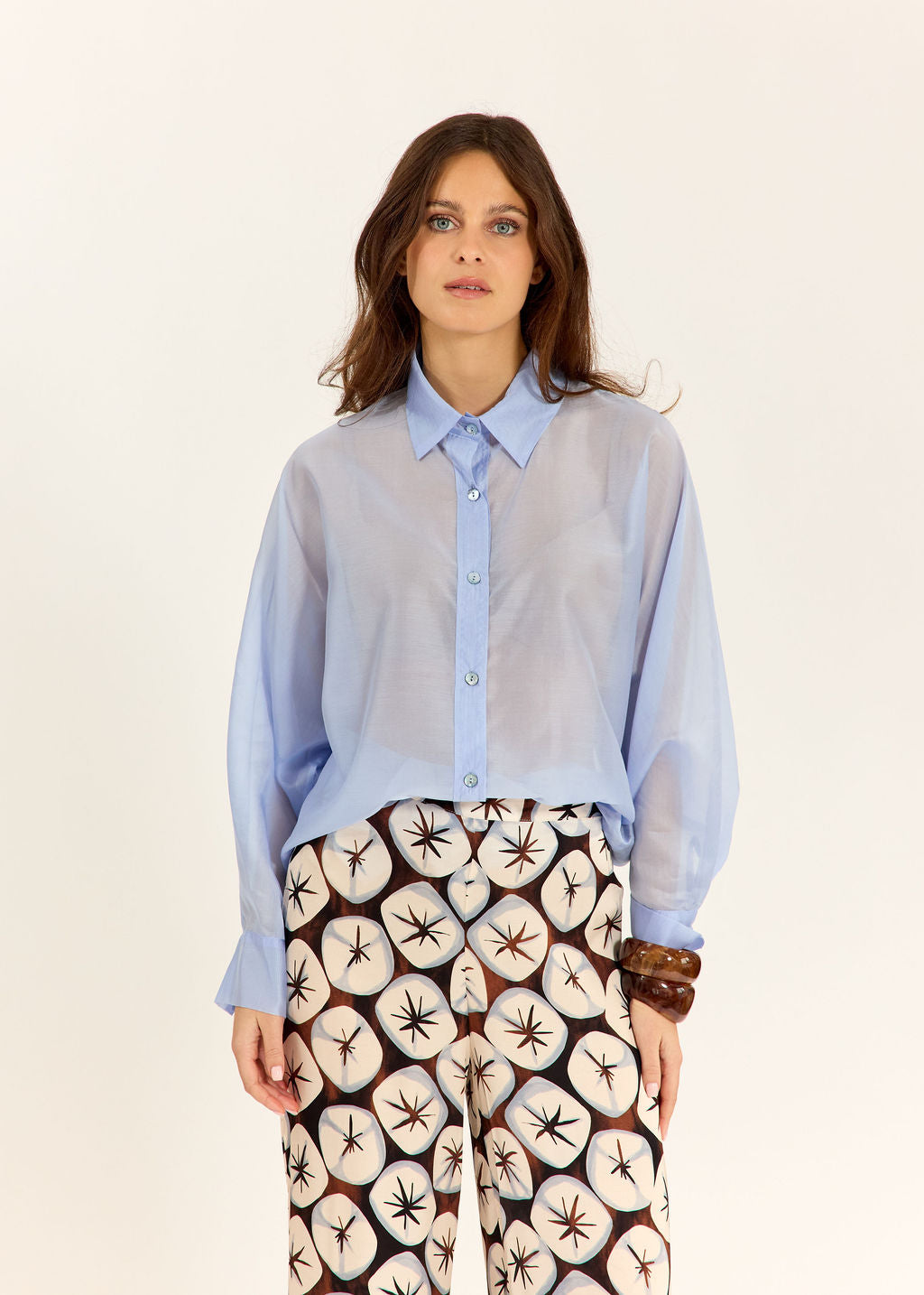 CHEMISE AMPLE EN LYOCELL SADIA CIEL