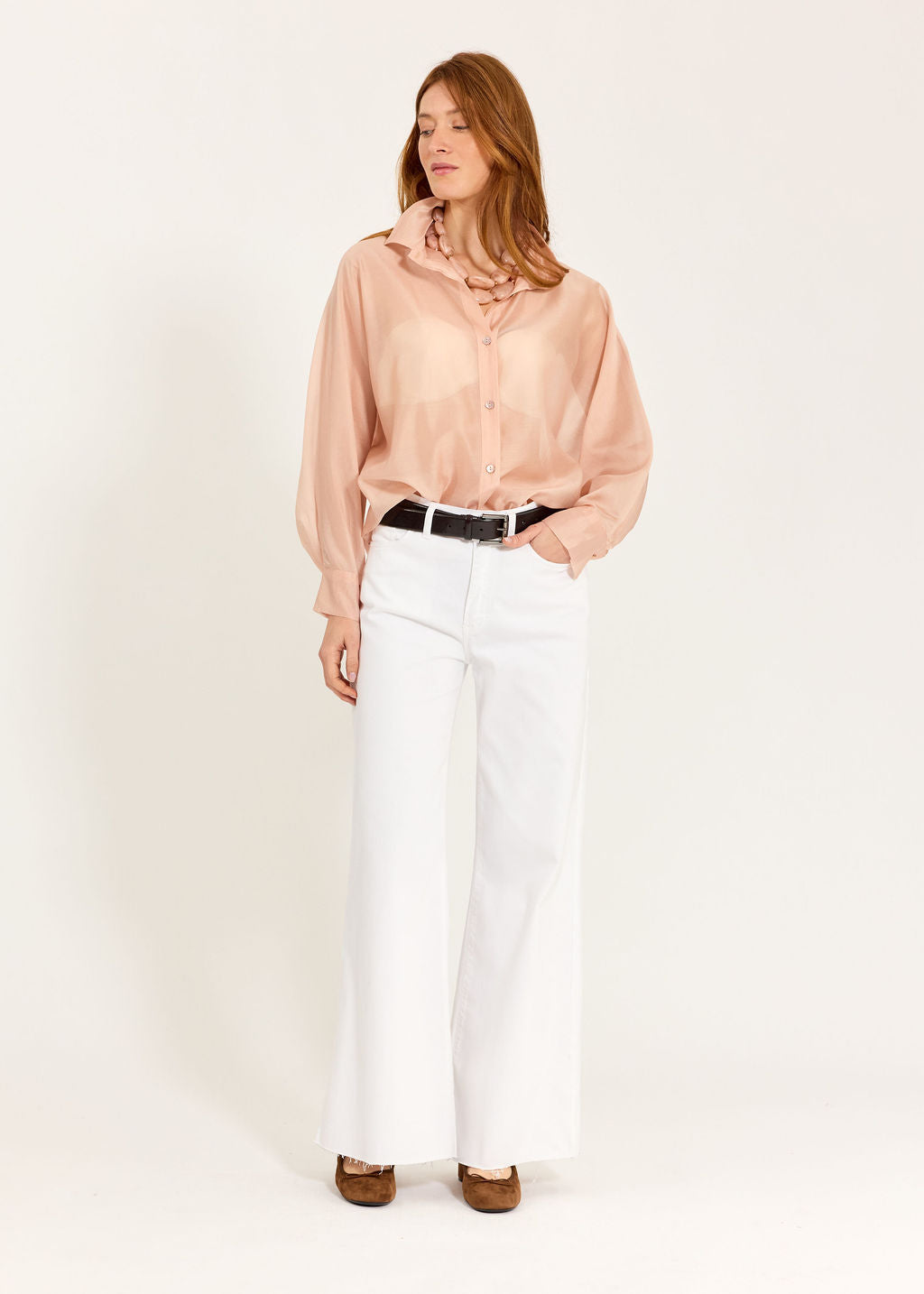 CHEMISE AMPLE EN LYOCELL SADIA SALMON