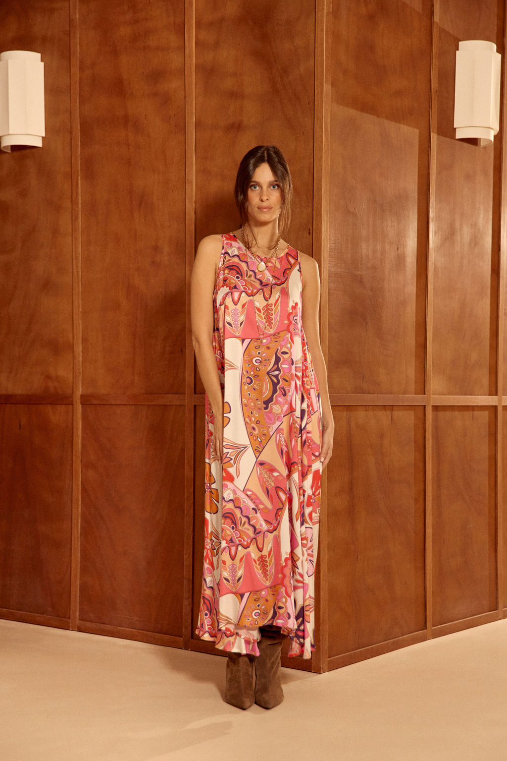 ROBE AMPLE IMPRIMÉE SIA ROSA