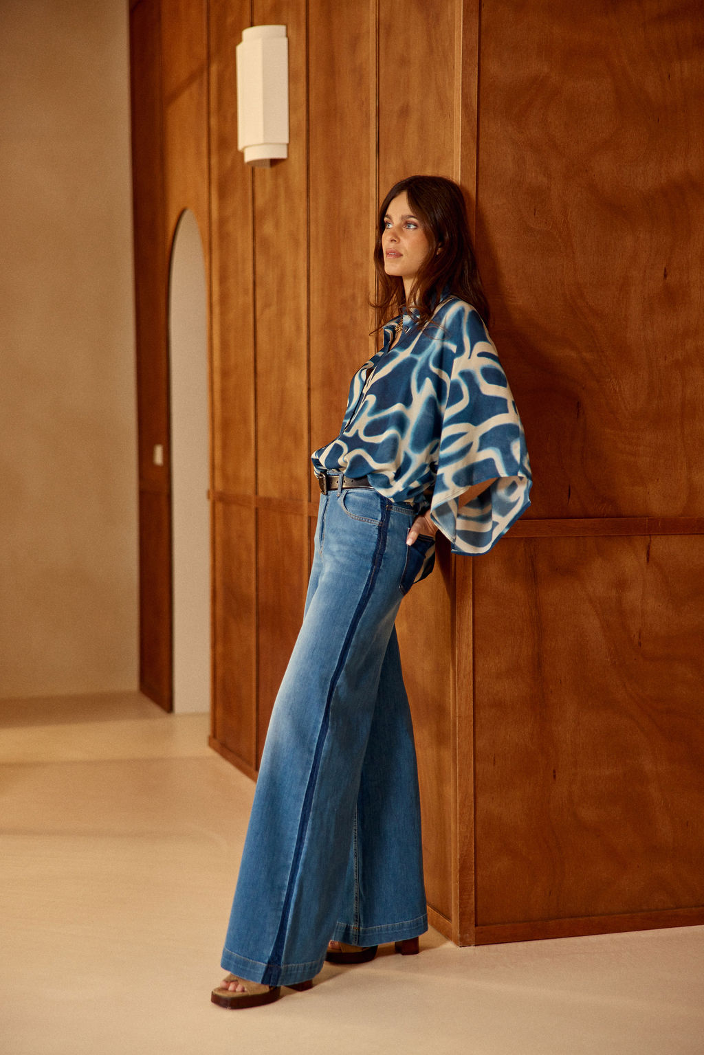 JEAN FLARE BICOLORE KIRA DENIM