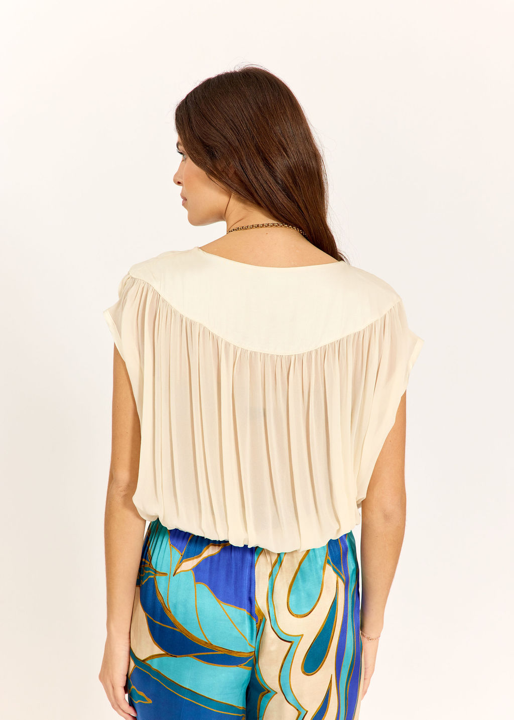 TOP COURT SEMI TRANSPARENT LEONIE ECRU