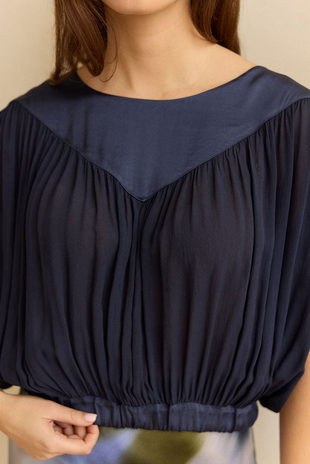 TOP COURT SEMI TRANSPARENT LEONIE NAVY