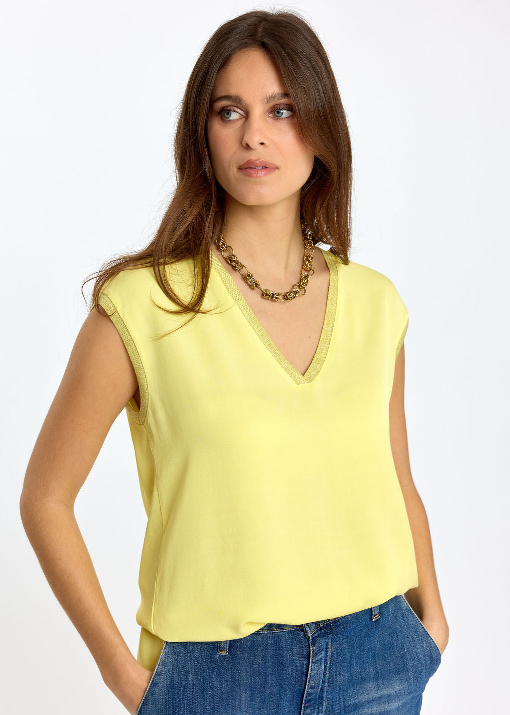 DÉBARDEUR EN VISCOSE LIN RAFA LEMON