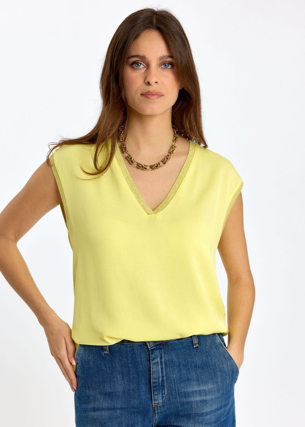 DÉBARDEUR EN VISCOSE LIN RAFA LEMON