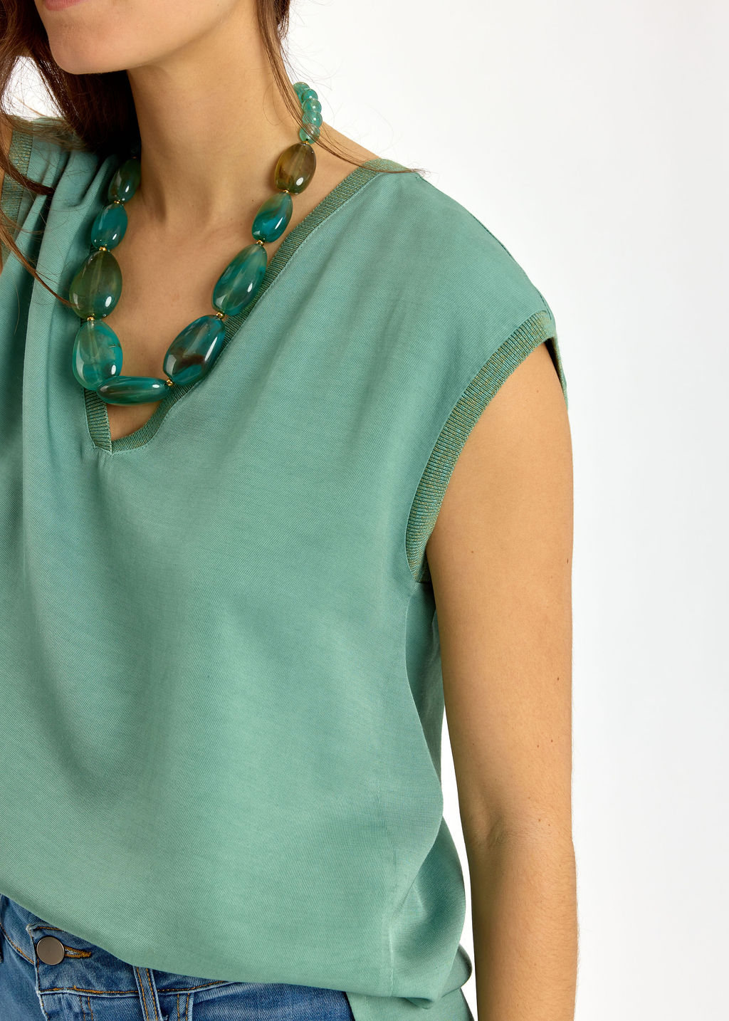 DÉBARDEUR EN VISCOSE LIN RAFA VERDE