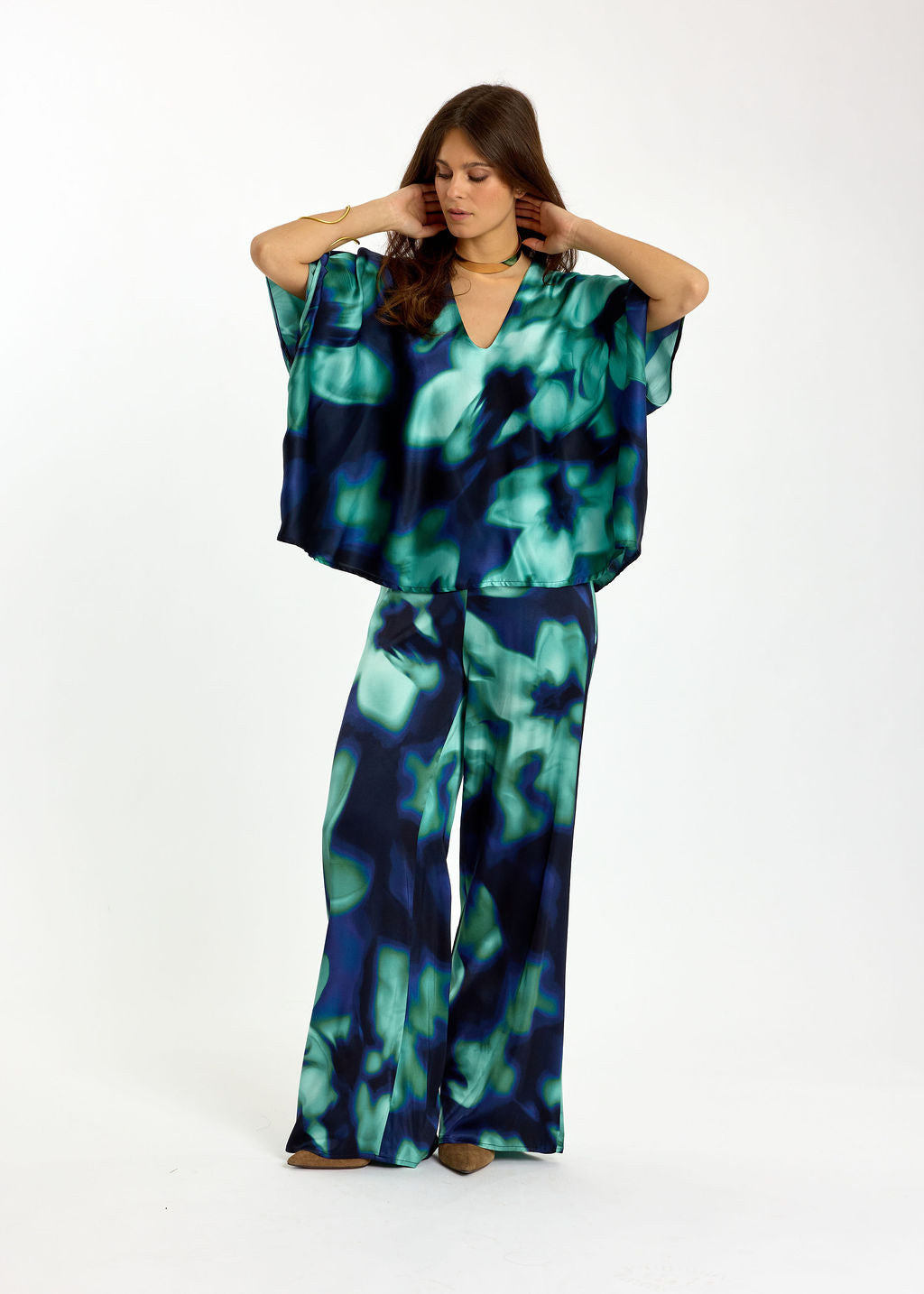 TOP FORME PONCHO RIKA BLUE