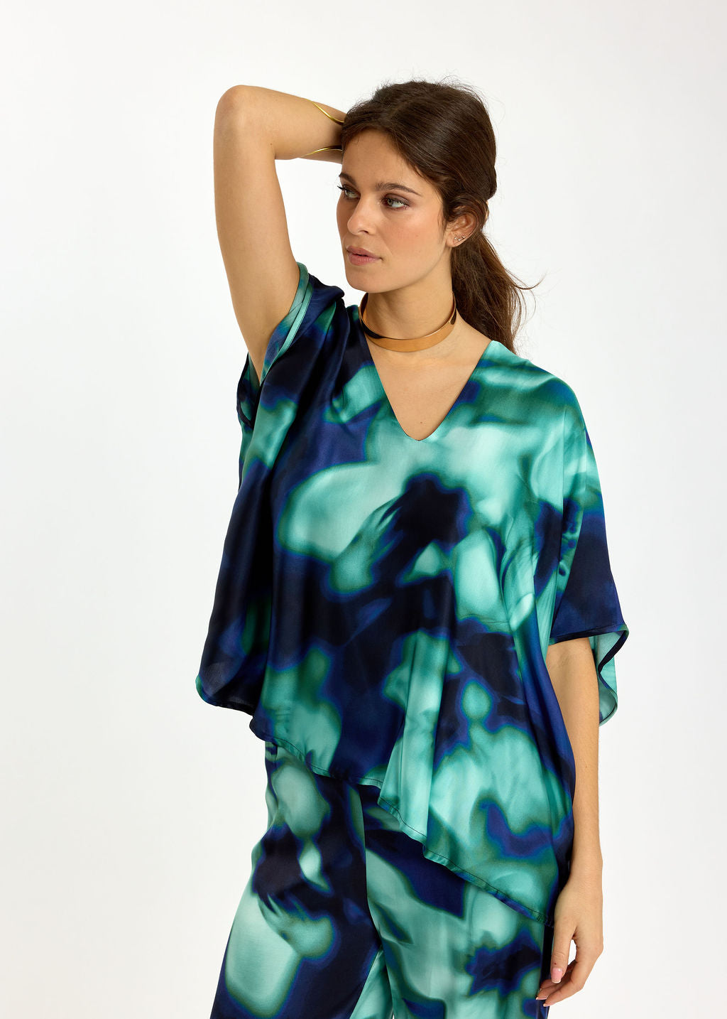 TOP FORME PONCHO RIKA BLUE