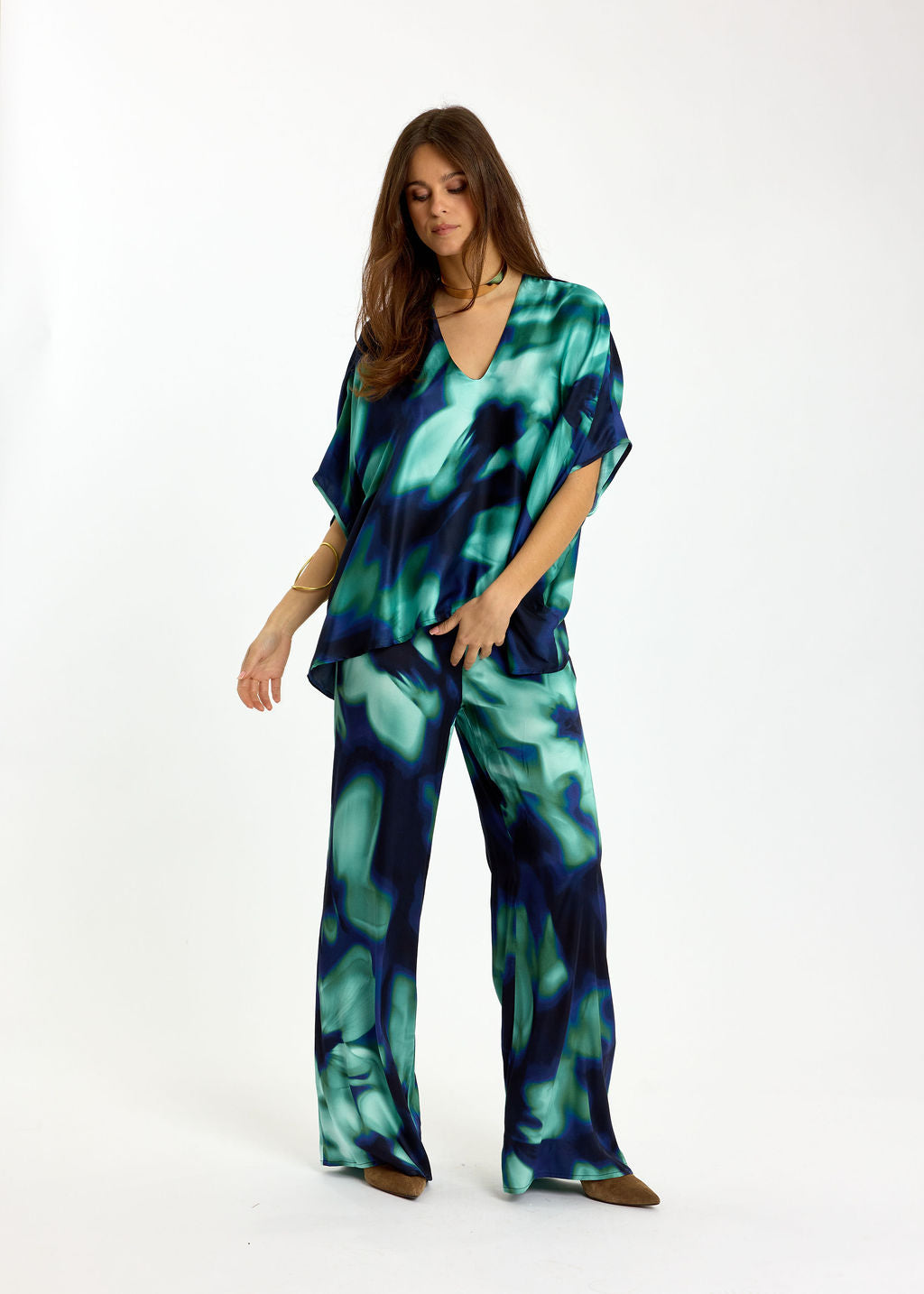 TOP FORME PONCHO RIKA BLUE