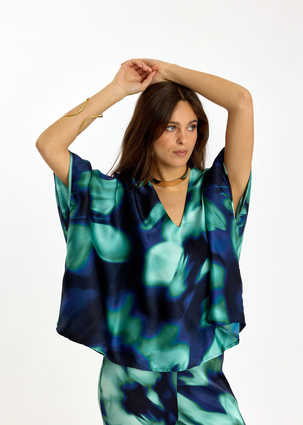 TOP FORME PONCHO RIKA BLUE