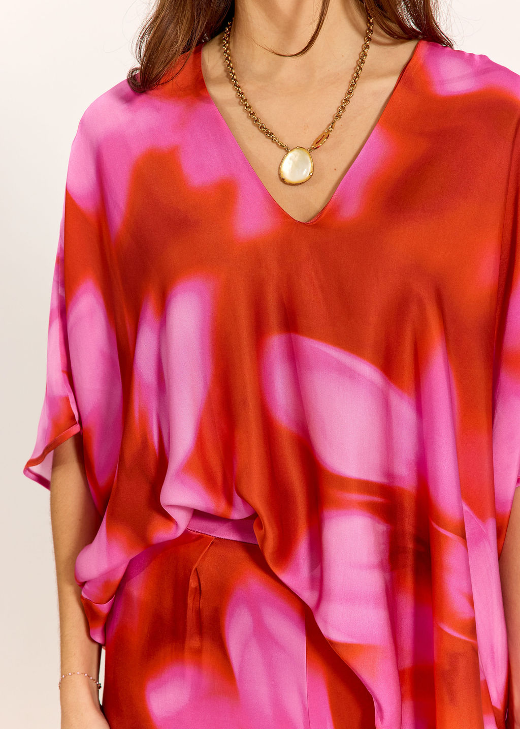 TOP FORME PONCHO RIKA ROSA