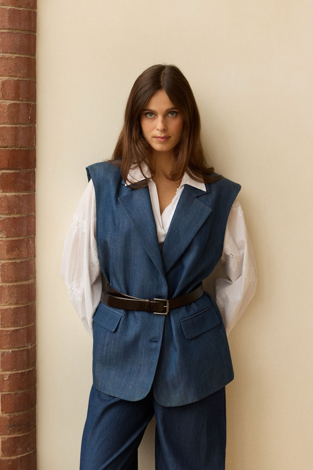 VESTE SANS MANCHES ROMI DENIM