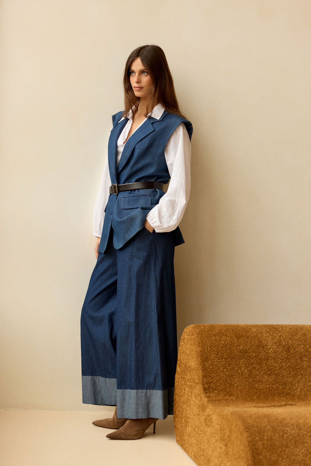 VESTE SANS MANCHES ROMI DENIM