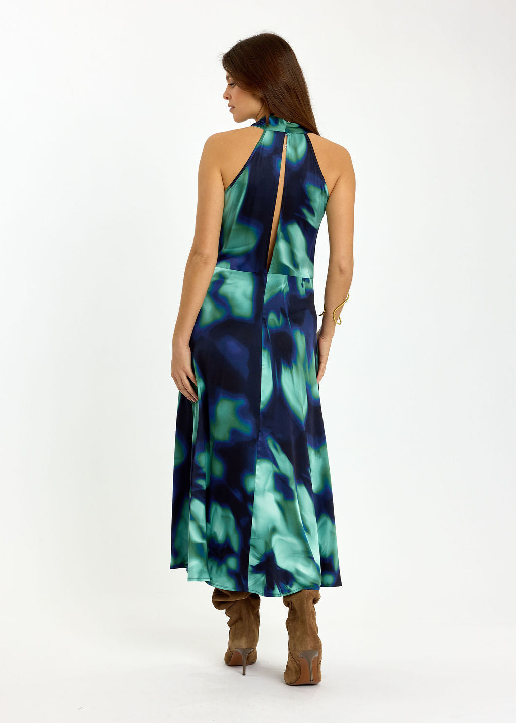 ROBE FITTÉE IMPRIMÉE SOLEA BLUE