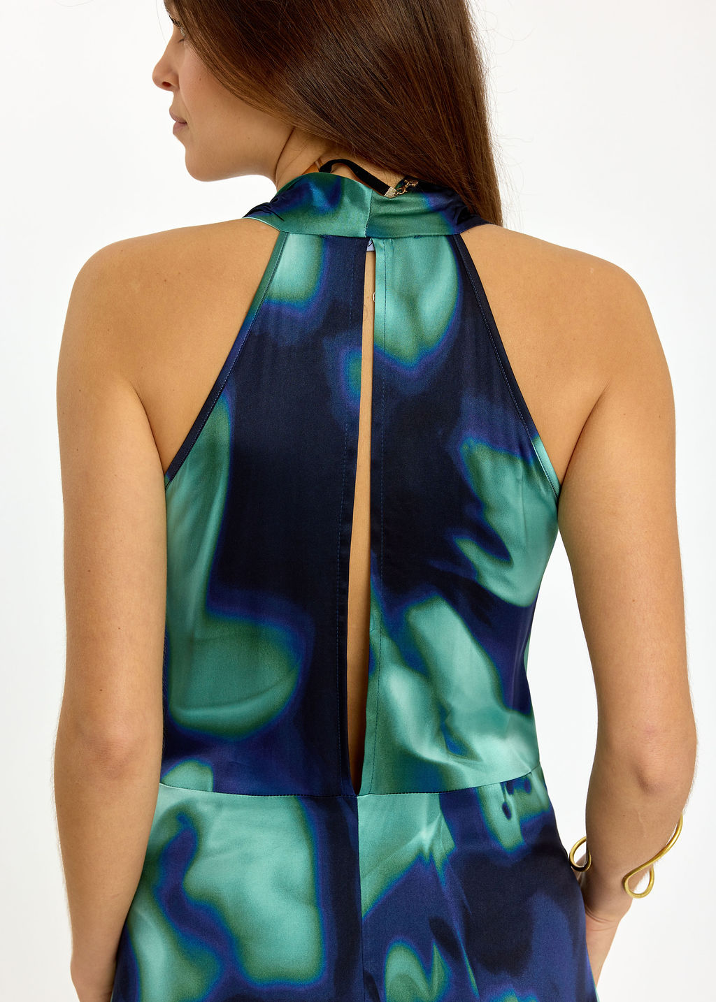 ROBE FITTÉE IMPRIMÉE SOLEA BLUE