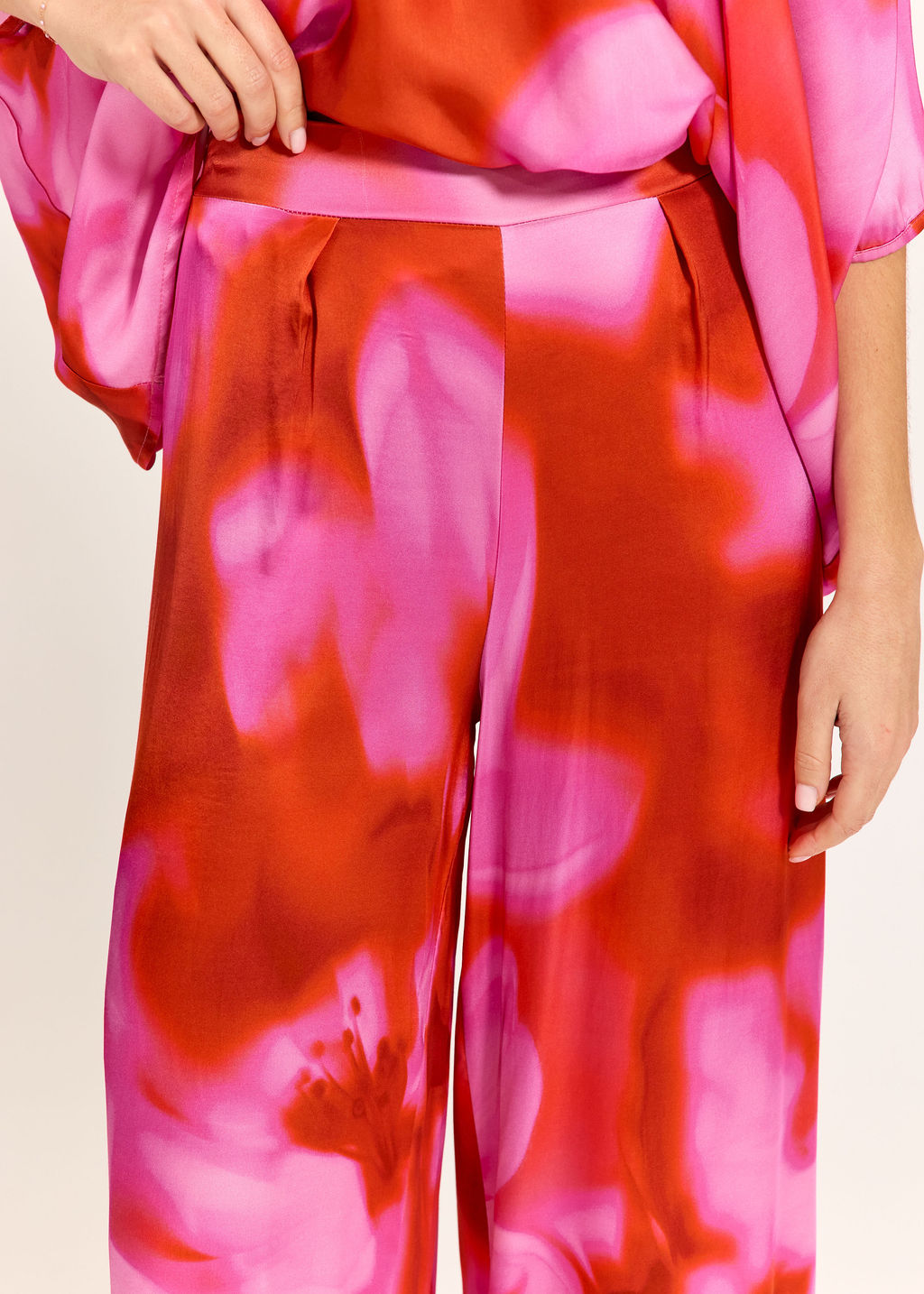 PANTALON FLUIDE IMPRIMÉ YUKA ROSA