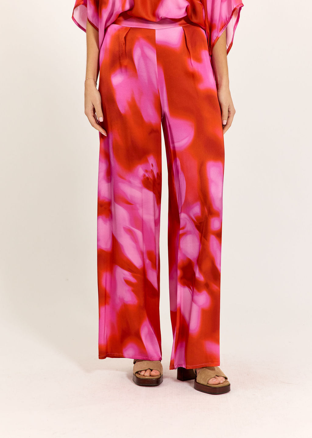 PANTALON FLUIDE IMPRIMÉ YUKA ROSA