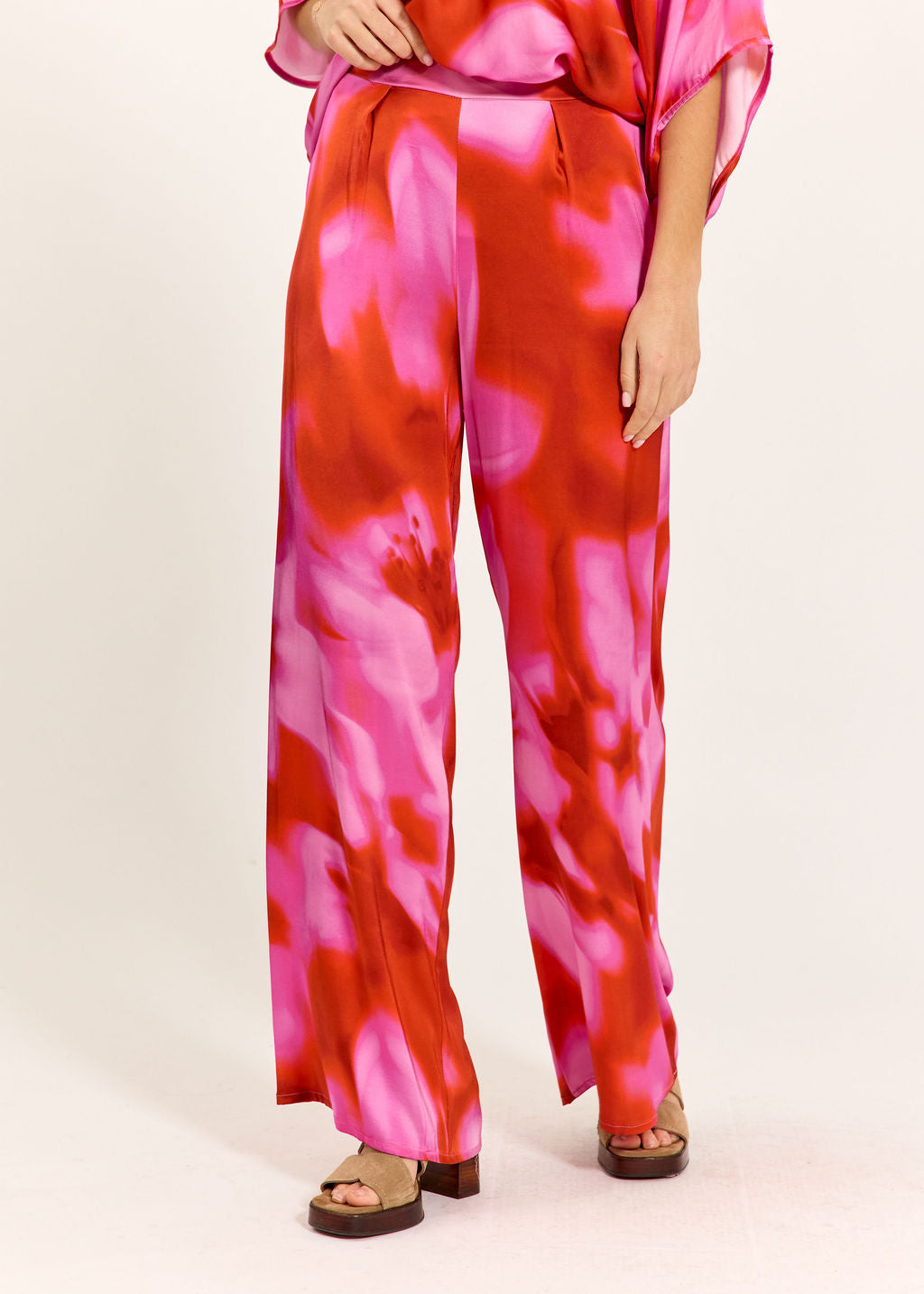 PANTALON FLUIDE IMPRIMÉ YUKA ROSA