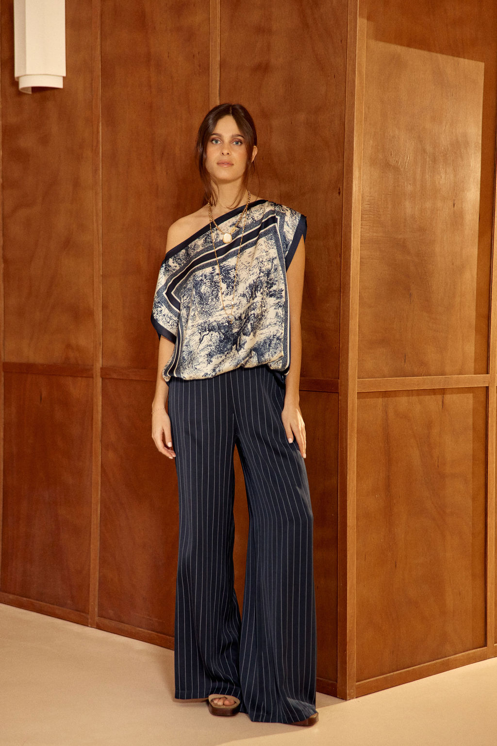 TOP A ENCOLURE BATEAU PAROSS BLEU