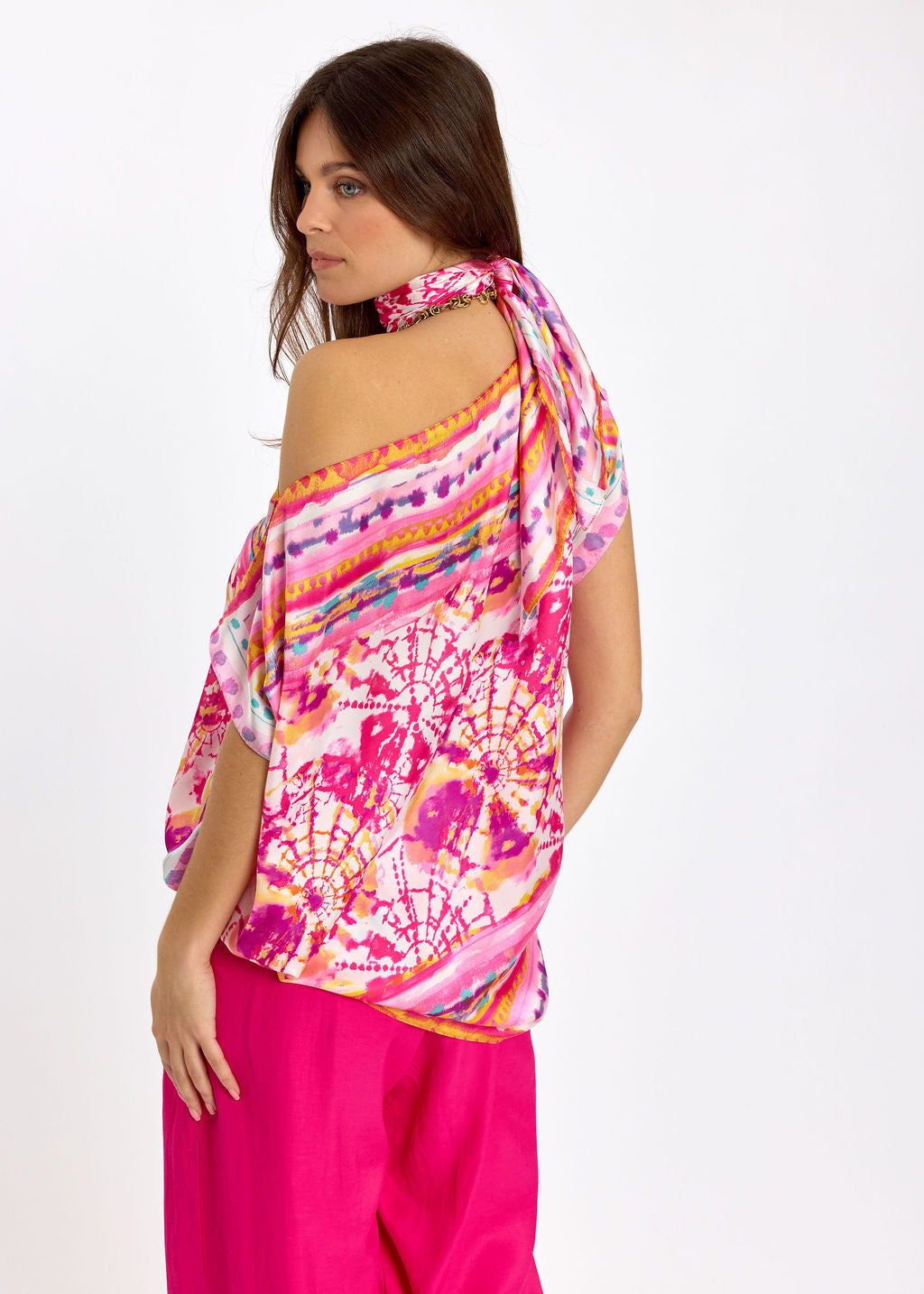 TOP A ENCOLURE BATEAU PAROSS TIE AND DYE