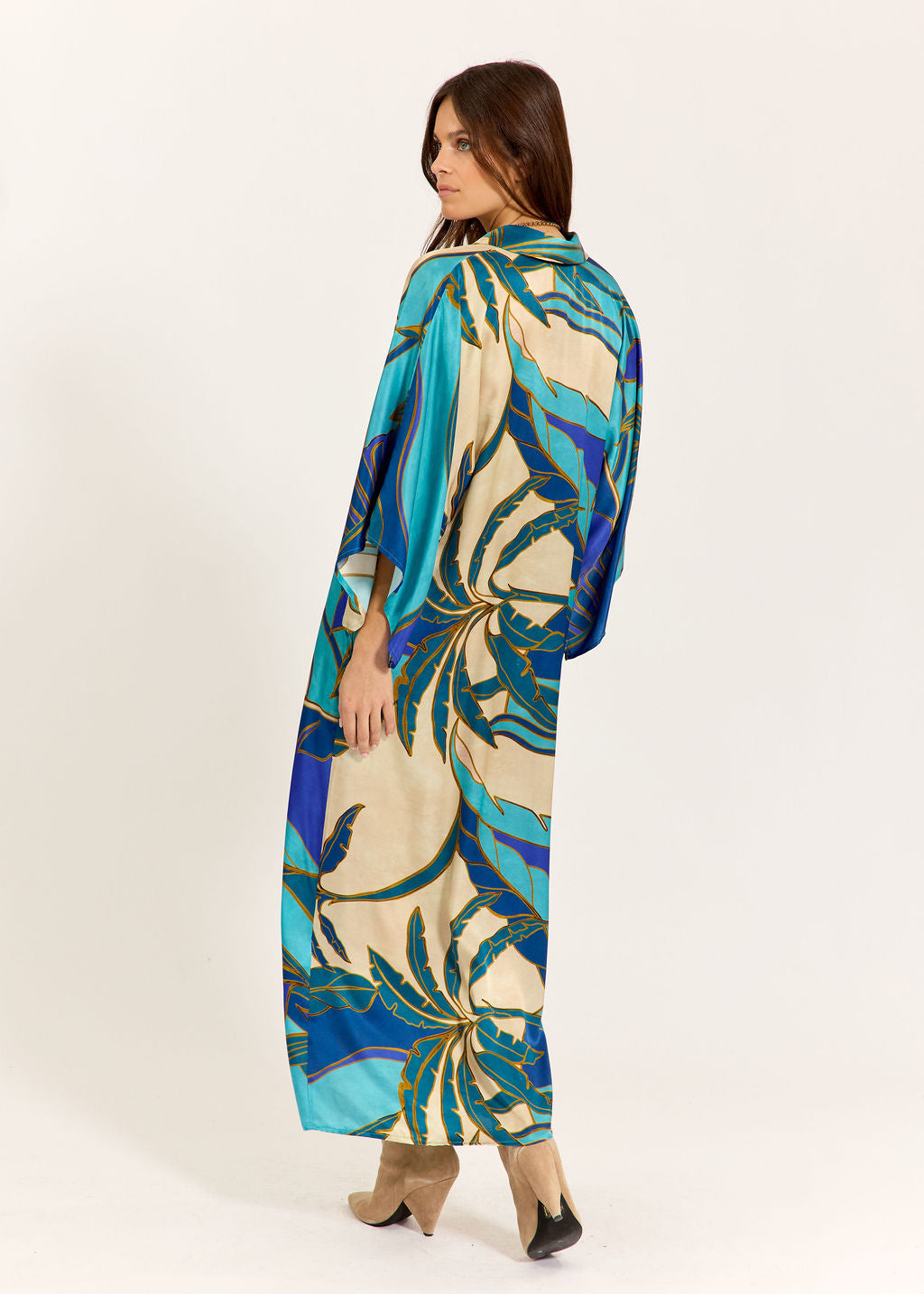 ROBE LONGUE IMPRIMÉE ADASSA TURKIS