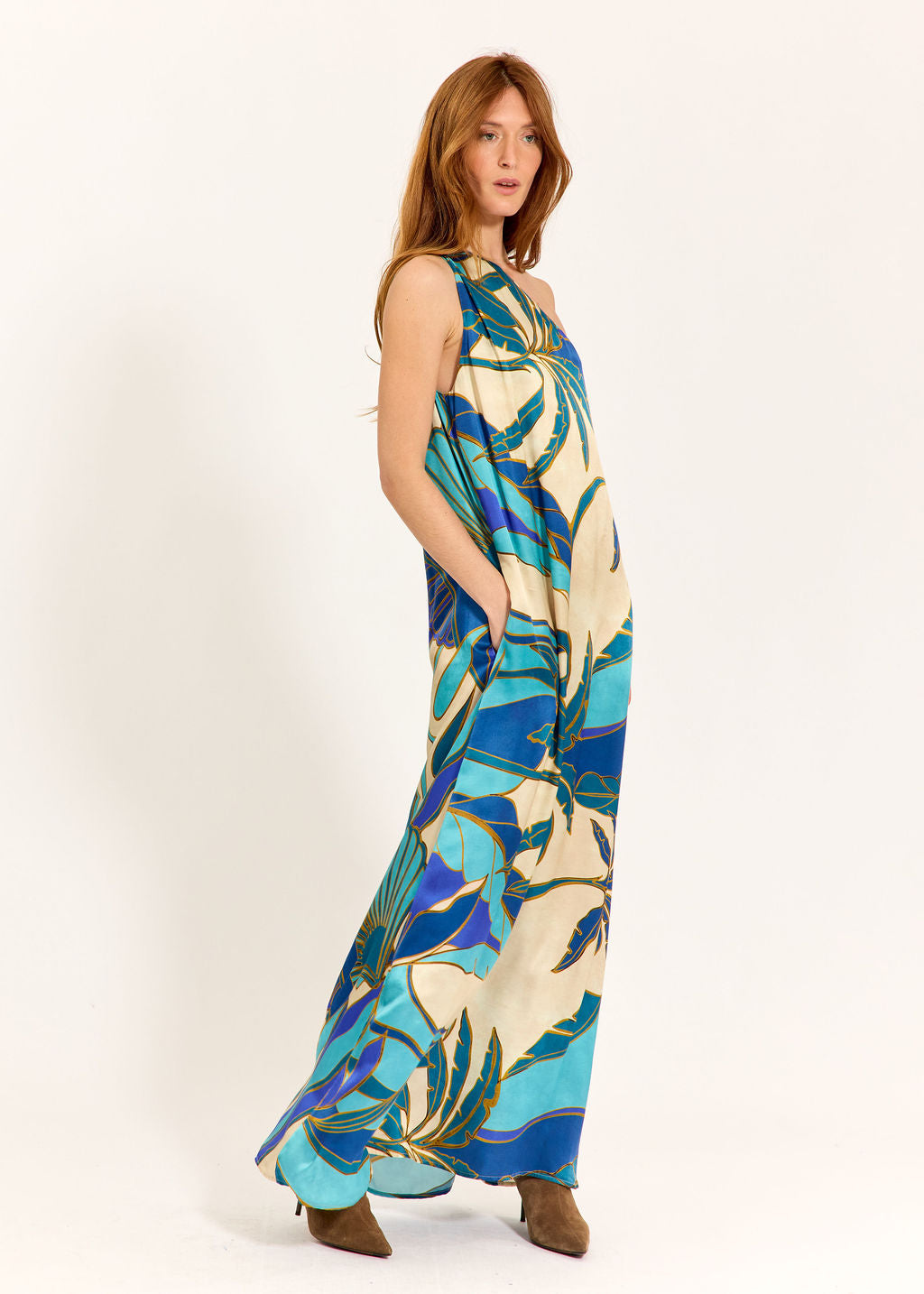 ROBE UNE ÉPAULE CLARA TURKIS